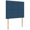 vidaXL Sommier &agrave; lattes de lit avec matelas bleu 120x190 cm tissu