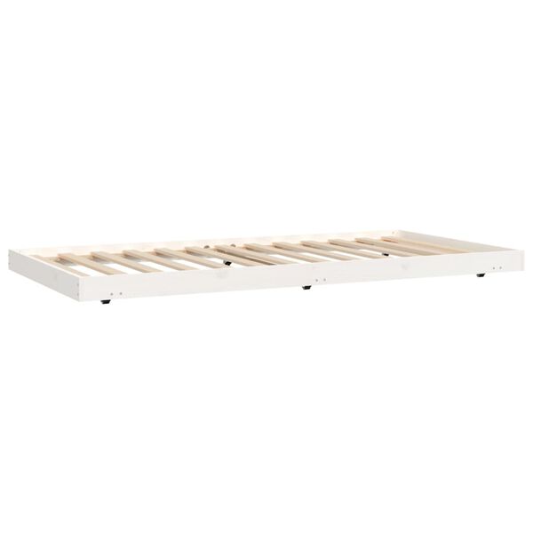 vidaXL Cadre de lit sans matelas blanc 90x200 cm bois de pin massif