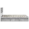 vidaXL Cadre de lit Gris B&eacute;ton 135 x 190 cm Pin massif