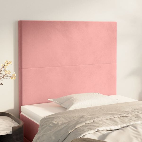 vidaXL T&ecirc;te de lit Rose 80x5x118/128 cm Velours
