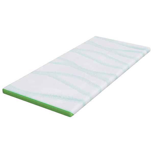 vidaXL Surmatelas Blanc et vert 100 x 200 cm Tissu Jacquard