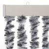 vidaXL Rideau anti-mouches gris et noir et blanc 90x200 cm chenille