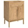 vidaXL Ensemble de mobilier de salle de bain FLORO 4 pcs Cire marron