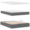 vidaXL Lit avec rangement et matelas Gris fonc&eacute; 140 x 200 cm