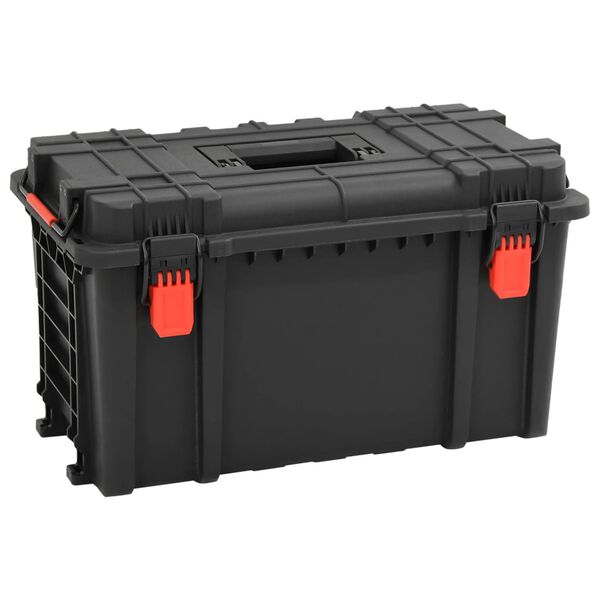 vidaXL Valise de vol portable noir 57x35x32,5 cm PP