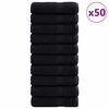 vidaXL Serviette Invit&eacute; SOLUND 50 pc Noir 50 x 100 cm 550 gsm