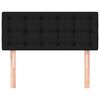 vidaXL T&ecirc;te de lit Noir 100x5x78/88 cm Tissu