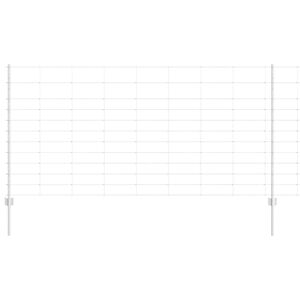 vidaXL Cl&ocirc;ture sauvage ext&eacute;rieure avec poteaux 50 x 1,2 m Argent&eacute;