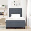 vidaXL Lit &agrave; ressorts avec matelas Gris fonc&eacute; 120 x 200 cm tissu