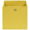 vidaXL Boîtes de rangement 4 pcs Tissu intissé 28x28x28 cm Jaune