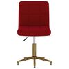 vidaXL Chaises &agrave; manger pivotantes lot de 4 rouge bordeaux velours
