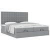 VidaXL Cadre de lit ottoman et matelas gris clair 180x200cm tissu