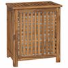 vidaXL Panier &agrave; Linge Naturel Bois de teck massif