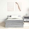 vidaXL Cadre de lit sans matelas sonoma gris 100x200 cm