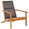 vidaXL Chaise de jardin Noir Bois d'eucalyptus solide et textil&egrave;ne