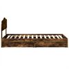 vidaXL Lit de Rangement Ch&ecirc;ne fum&eacute; 70 x 190 cm Bois d'ing&eacute;nierie