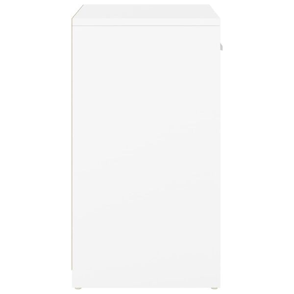 vidaXL Banc &agrave; chaussures Blanc 94,5x31x57 cm Bois d'ing&eacute;nierie