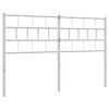 vidaXL T&ecirc;te de lit de remplacement m&eacute;tal blanc 120 cm