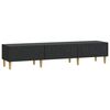 vidaXL Meuble TV 147 x 34,5 x 30 cm Noir Bois d'ing&eacute;nierie