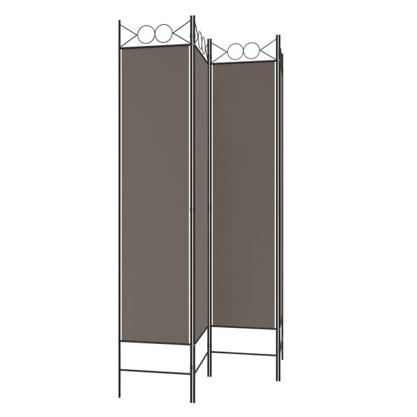 vidaXL Cloison de séparation 4 panneaux Anthracite 160x220 cm Tissu