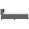 vidaXL Lit &agrave; ressorts avec matelas Gris fonc&eacute; 190 x 90 cm Polyester