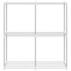 vidaXL &Eacute;tag&egrave;re tubulaire avec stockage Blanc 86 x 27 x 90 cm Aluminium
