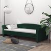 vidaXL Lit avec &eacute;clairage USB Vert fonc&eacute; Tissu 90x200 cm