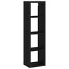 vidaXL &Eacute;tag&egrave;re murale sous forme de cube Noir 37x29,5x134,5 cm MDF
