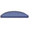 vidaXL Tapis d'escalier 30 pi&egrave;ces 56 x 17 x 3 cm Bleu Demi-rond