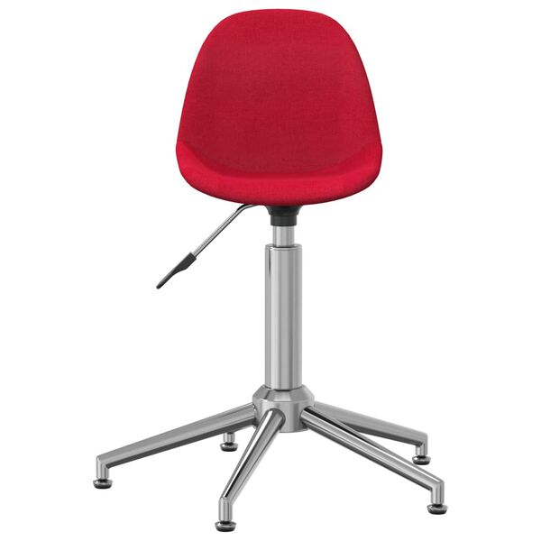 vidaXL Chaises pivotantes &agrave; manger lot de 4 Rouge bordeaux Tissu