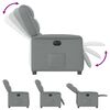 vidaXL Fauteuil inclinable &eacute;lectrique Gris clair Tissu