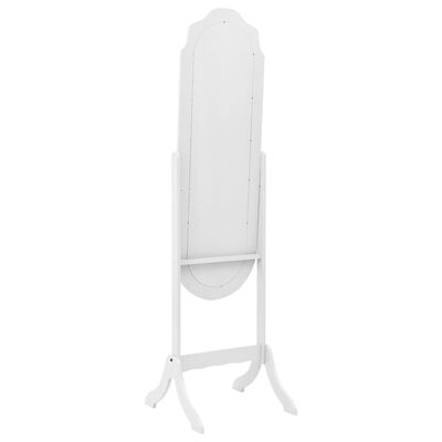 vidaXL Miroir sur pied blanc 45,5x47,5x160 cm bois d'ingénierie