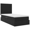 vidaXL Lit avec rangement et matelas Noir 100 x 200 cm Velours