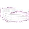 vidaXL Sommier &agrave; lattes de lit avec matelas rose 140x210 cm velours