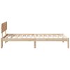 vidaXL Cadre de lit avec t&ecirc;te de lit Naturel 75 x 190 cm Pin massif