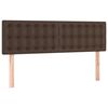 vidaXL Sommier &agrave; lattes de lit avec matelas et LED Marron 140x200cm