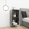 vidaXL Armoires murales 2 pcs Gris brillant Bois d&rsquo;ing&eacute;nierie