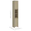 vidaXL Armoire de salle de bain Ch&ecirc;ne sonoma Bois d'ing&eacute;nierie