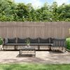 vidaXL Salon de jardin 7 pcs avec coussins anthracite résine tressée