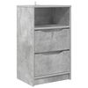vidaXL Table de chevet Gris b&eacute;ton 40 x 30 x 467 cm Bois d'ing&eacute;nierie