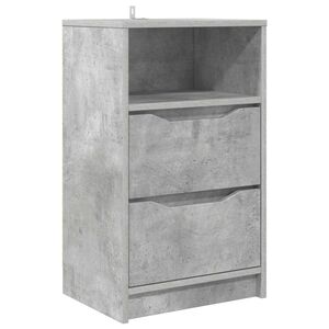 vidaXL Table de chevet Gris b&eacute;ton 40 x 30 x 467 cm Bois d'ing&eacute;nierie