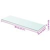 vidaXL Panneaux d'&eacute;tag&egrave;re 2 pcs Verre Transparent 80 x 25 cm