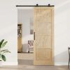 vidaXL Porte coulissante ORKDAL Marron 83 x 232 cm Pin massif