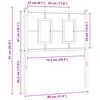 vidaXL T&ecirc;te de lit de remplacement m&eacute;tal blanc 75 cm