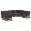 vidaXL Ensemble de canap&eacute; de jardin 10 pc Gris polyrotin