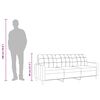 vidaXL Canap&eacute; &agrave; 3 places Noir 210 cm Tissu