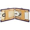 vidaXL Table de massage pliable 2 zones Bois Blanc et violet