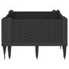 vidaXL Jardini&egrave;re avec piquets noir 42,5x42,5x28,5 cm PP