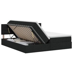 vidaXL Lit de Rangement 2 pi&egrave;ces Noir Cuir synth&eacute;tique