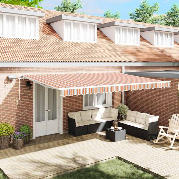 vidaXL Auvent Multicolore 500 x 300 x 165 cm Polyester et m&eacute;tal